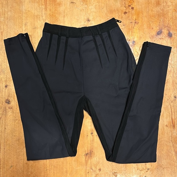 Balenciaga Paris high waisted leggings zippers wool stretch pant 40 (4-6) - Picture 3 of 7